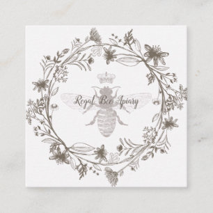 Eleganter Imker Bienenzucht Honey Apiary Farm Quadratische Visitenkarte