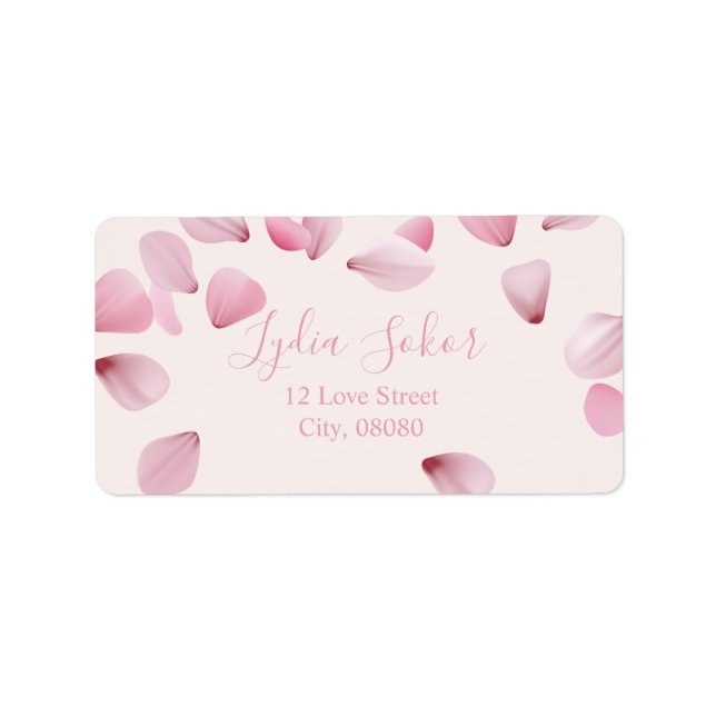 Eleganter individuell anpassbarer Pink-Rücksendead Adressaufkleber (Vorne)