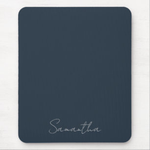 Eleganter Individuelle Name Dark Blue Mousepad