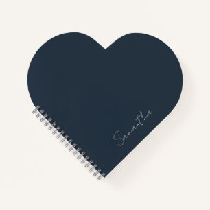 Eleganter Individuelle Name Dark Blue Notebook Notizbuch