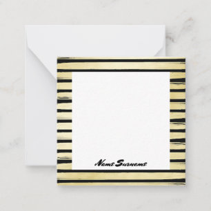 Eleganter individuelle Name schwarze Goldfolie ges Mitteilungskarte