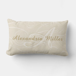 Eleganter Individuelle Name und Monogramm Lendenkissen