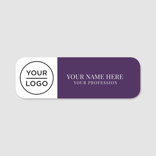 Eleganter individueller Logo-Mitarbeiter magnetisc Namensschild (Vorderseite)