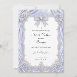 Eleganter Irisbogen Sweet 16 Einladung
