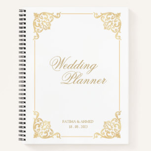 Eleganter islamischer muslimischer Hochzeitsplaner Notizbuch