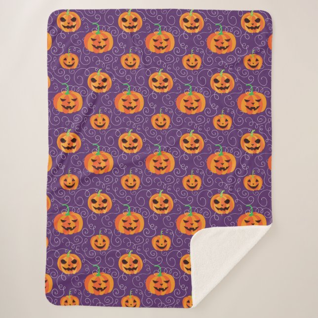 Eleganter Jack O' Lanterns Sherpadecke (Vorderseite)