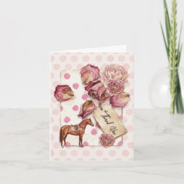 Eleganter Jagdreiter-Geburtstag Dankeskarte