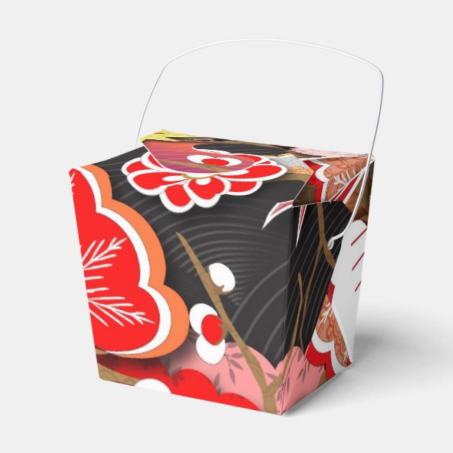 Eleganter japanischer Herbst Kimono Geschenkschachtel (Vorderseite)