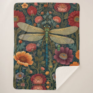 Eleganter Jugendstil Herbstblume Libelle Sherpadecke
