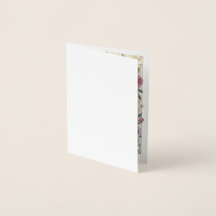 Eleganter Jugendstil-Hochzeitsrosenrahmen-Rand Folienkarte