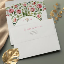 Eleganter Jugendstil voll bedruckter Hochzeitsumsc