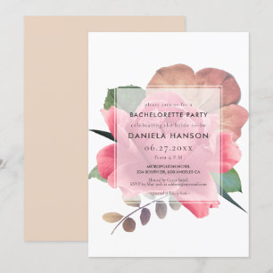 Eleganter Junggeselinnen-Abschied für Vintage Rose Einladung