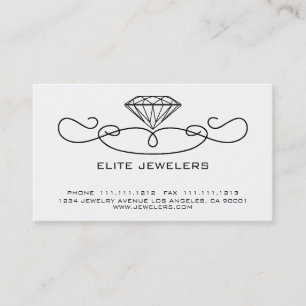 ELEGANTER JUWELIER-DIAMANT VISITENKARTE