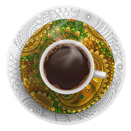 Eleganter Kaffee-Cup-Druckknopf - SRF Keramikknauf
