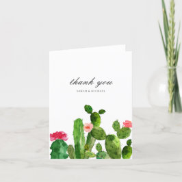 Eleganter Kaktus-Garten Wedding | danken Ihnen Karte