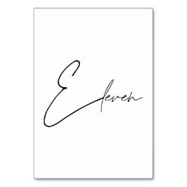 Eleganter kalligrafischer Hochzeitstisch 11 Tischn Tischnummer