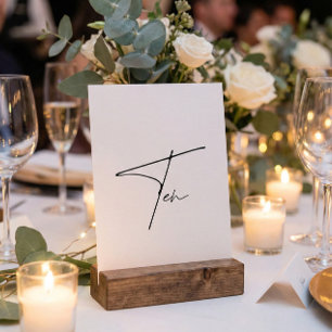 Eleganter kalligrafischer Hochzeittisch 10 Tischnu Tischnummer