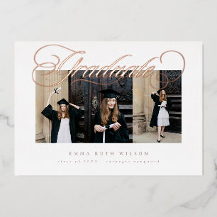 eleganter kalligrafischer Schriftart mit mehreren  Folieneinladung