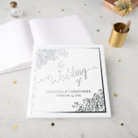 Eleganter kalligrafischer Silberstreifen auf der W