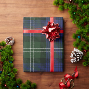 Eleganter Karierter Clan Sutherland Rustikaler Tar Geschenkpapier