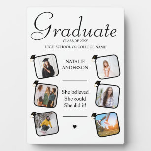 Eleganter Keepake Foto Collage Abschluss Fotoplatte