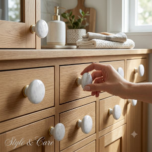 Eleganter Keramik-Knoblauch aus Marmor für Wohnges Keramikknauf