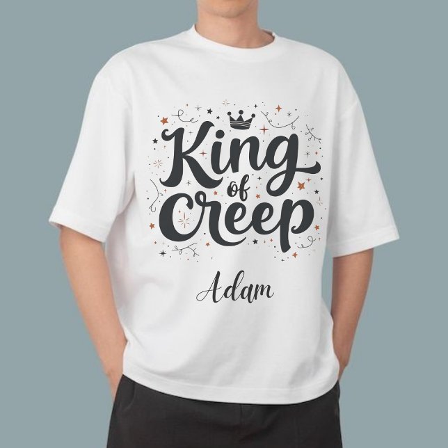 Eleganter "King of Creep" Name Halloween Kalligrap Sweatshirt (Von Creator hochgeladen)