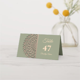 Eleganter Klassiker Mandala - Moderne Magie Grün & Platzkarte