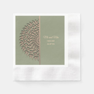 Eleganter Klassiker Napkins mit moderner Sage gree Serviette