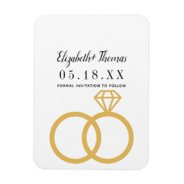 Eleganter Klassiker Save the Date Magnet