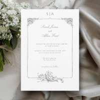 Eleganter klassischer französischer Rokoko Floral