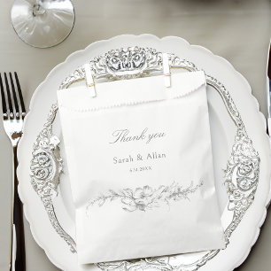 Eleganter klassischer französischer Rokoko Floral Geschenktütchen