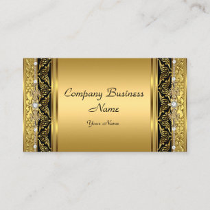 Eleganter klassischer Gold Black Diamond Visitenkarte