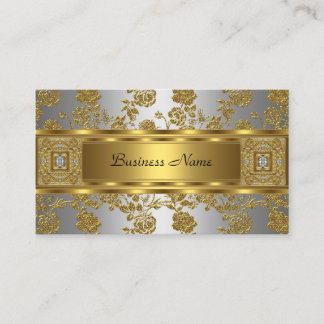 Eleganter, klassischer Gold Gray Bläsersilber Jewe Visitenkarte