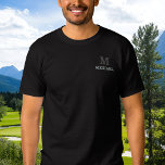 Eleganter klassischer Individuelle Name Monogram P Besticktes T-Shirt<br><div class="desc">Passen Sie den Text an, und erstellen Sie einfach Ihren personalisierten bestickten T - Shirt. Klicken Sie auf DESIGN BEARBEITEN und wählen Sie dann eine Textzeile aus, um die Textfarbe zu ändern. Sie können dieses Design auf andere Zazzle-Produkte übertragen und an die meisten Zazzle-Objekte anpassen. Standard Studio-Designs werden in hochauflösender...</div>