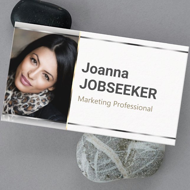 Eleganter klassischer Jobsucher Minimal Schlicht Visitenkarte (Von Creator hochgeladen)