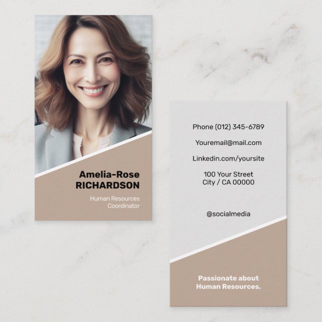 Eleganter klassischer Jobsucher Minimalistische Kl Visitenkarte (Vorne/Hinten)
