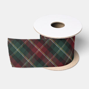 Eleganter klassischer Karo-Weihnachten Satinband