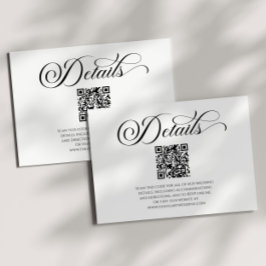 Eleganter klassischer Minimalistischer QR-Code für Begleitkarte
