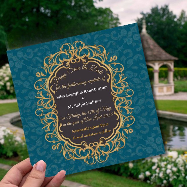Eleganter klassischer Regent Regencycore Save The Date (Von Creator hochgeladen)