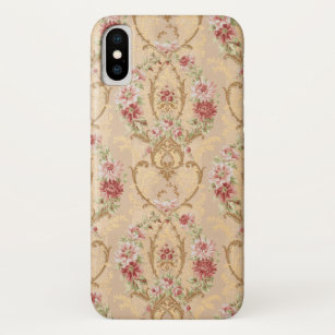 Eleganter klassischer Rokoko mit Blumen und Gold F Case-Mate iPhone Hülle