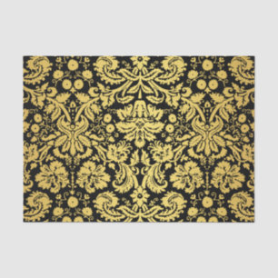 Eleganter klassischer Schwarz-und Goldköniglicher Seidenpapier