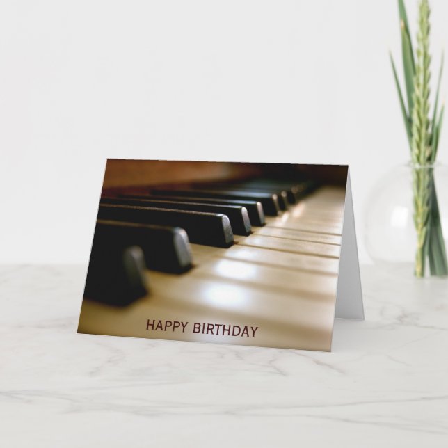 Eleganter KlaviertastaturmusikGeburtstag Karte (Vorderseite)