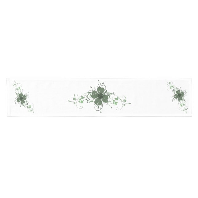 Eleganter Kleeblatt-Tabellen-Läufer Kurzer Tischläufer (Horizontal)