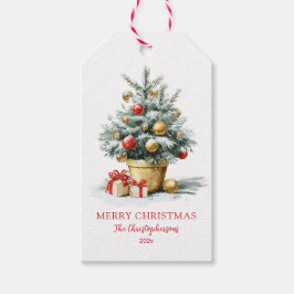 Eleganter kleiner Weihnachtsbaum Geschenkanhänger