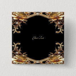 Eleganter Knopf mit goldenem Rahmen Button