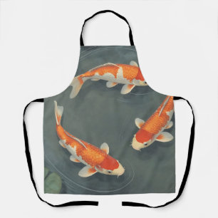 Eleganter Koi-Fischteich Ruhe Design Schürze