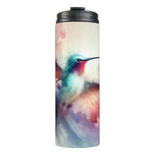 Eleganter Kolibri in Aquarell Thermosbecher