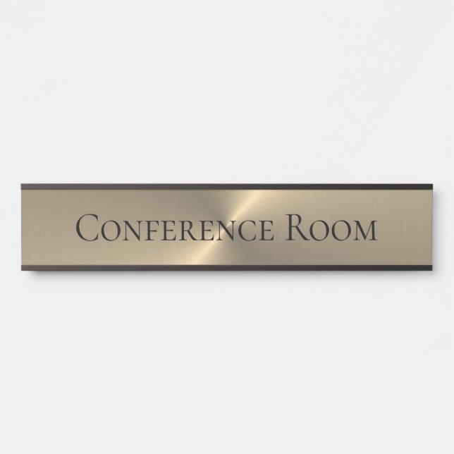 Eleganter Konferenzsaal mit Namensplatte Türschild (Vorderseite )