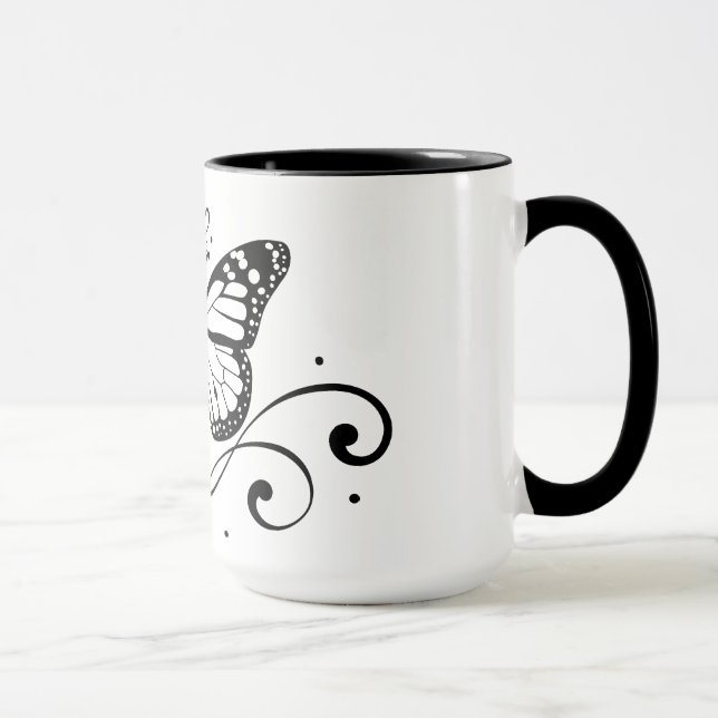 Eleganter königlicher Schmetterling Tasse (Rechts)